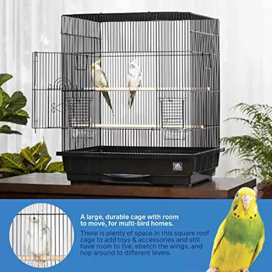 Square Top Parakeet Cage