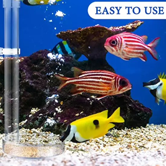 12 pieces Shrimp Feeding Tube and Dish Set, 4 Acrylic Shrimp Feeding Tube Shrimp Feeder Tube 8 Aquarium Shrimp Feeding Dish Clear Bowl Fish Tank Feeding Supplies for Shrimp Betta Tropical Fish, 2 Size