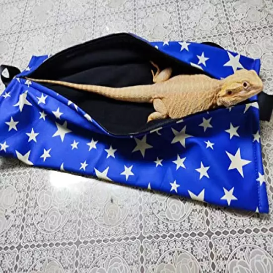 Adjustable Bearded Dragon Carrier Lizard Carrier Bag Small Animal Reptile Carrier for Napping Safe Outdoor Walking with Bearded Dragon Accessories