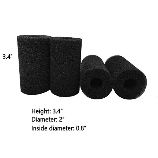 HuYaYa Pre-Filter Sponge,4 Pack Aquarium Pre Filter Foam Rolls Compatible Filter Accessories for Fish Tank