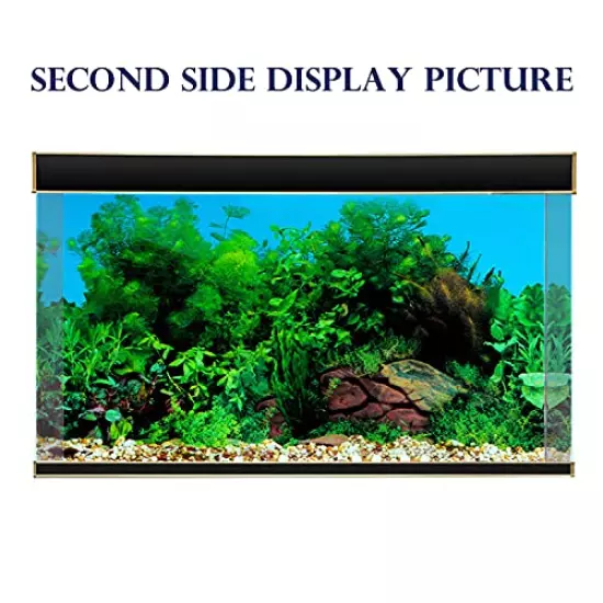 ELEBOX New 20" x 48" Fish Tank Background 2 Sided River Bed & Lake Background Aquarium