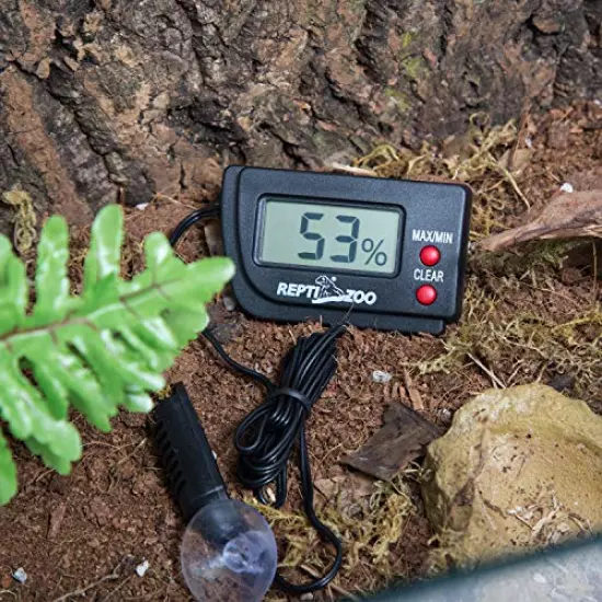 REPTI ZOO Digital Reptile Thermometer Hygrometer Temperature And Humidity Monitor For Reptile Enclosure Terrarium