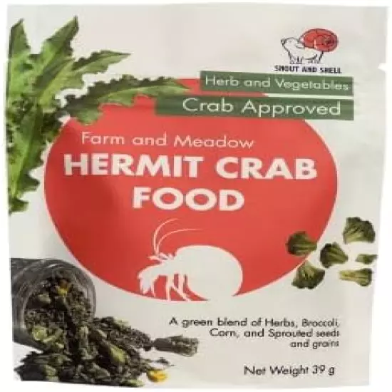 Snout And Shell Hermit Crab Food - Eco Animal Pet Snack Treat For Protein & Nutrients - Aquatic Pet Animal Snack Treat