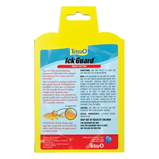 Tetra Ick Guard 8 Count, Quick Remedy For Ick In aquariums