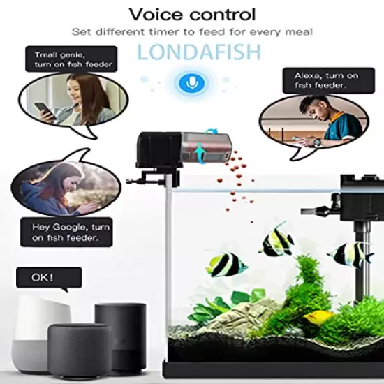 Aquarium Wi-Fi Fish Feeder Automatic Fish Feeders Auto Fish Food Timer Feeder for Fish Tank