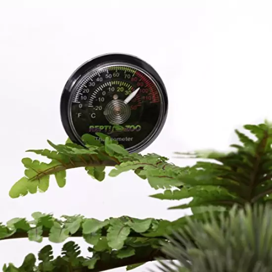 REPTI ZOO Reptile Terrarium Thermometer,Dial Gauges Pet Rearing Box Thermometer Celsius And Fahrenheit