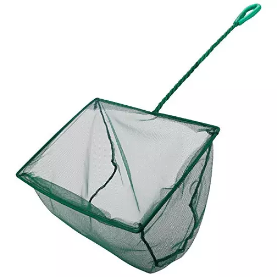 Pawfly 8 Inch Aquarium Fish Net Fine Mesh Fish Catch Nets with 10.5 inch Plastic Handle - Green