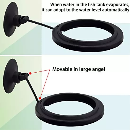 OIIKI 2 Pack Fish Feeding Ring, Aquarium Fish Floating Food Feeder, Square Shape with Suction Cup