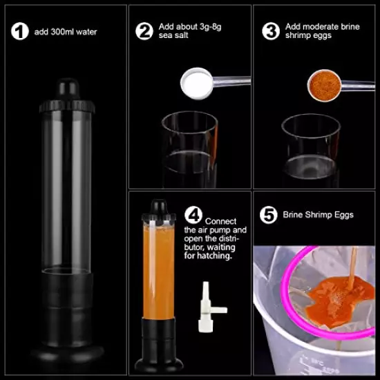 Brine Shrimp Eggs Incubator, Hatchery Artemia Eggs Hatchery Kit, Fish Tank Hatch Tool for Aquarium Brine Shrimp Eggs, Brine Shrimp Eggs Hatcher