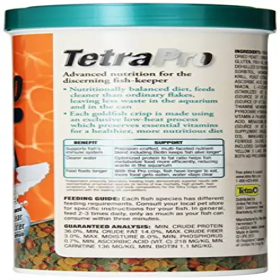 Tetra 77074 TetraPRO Goldfish Crisps for Fishes