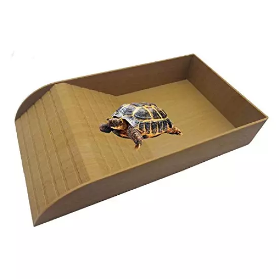 Hamiledyi Turtle Feeding Dish,Reptile Food And Water Bowl Lizards Basking Platform With Ramp And Resting Platform Also Fit For Bath Reptile And Amphibian