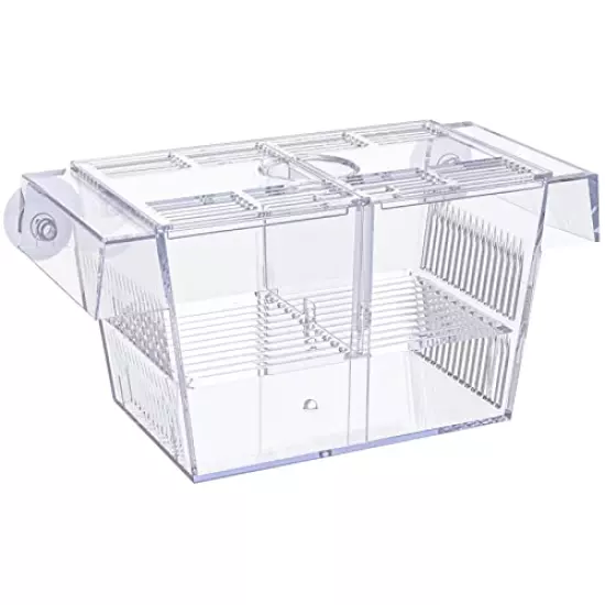 Pawfly Fish Breeding Box Tank Hatchery Incubator Aquarium Isolation Box for Baby Shrimp Guppy