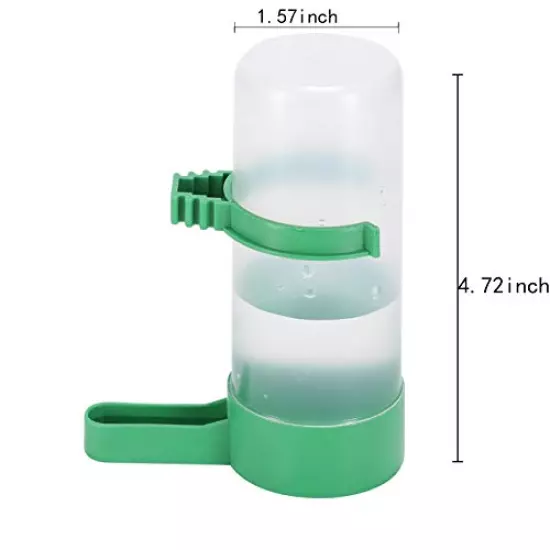 Lamoutor 4Pcs Bird Water Feeder Plastic Drinker Feeder Water Clip for Parrots Budgie Cockatiel Lovebirds