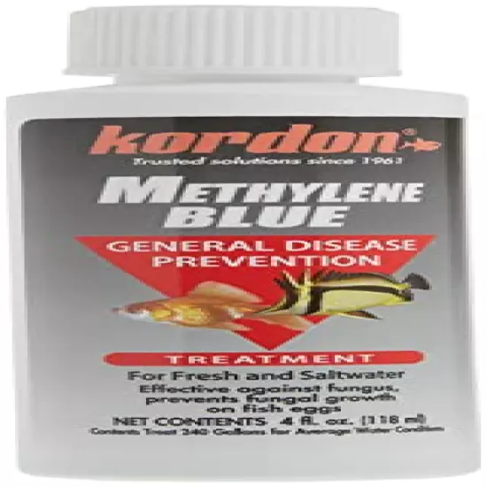 Kordon #37344 Methylene Blue-General Disease Prevention Treatment for Aquarium, 4-Ounce