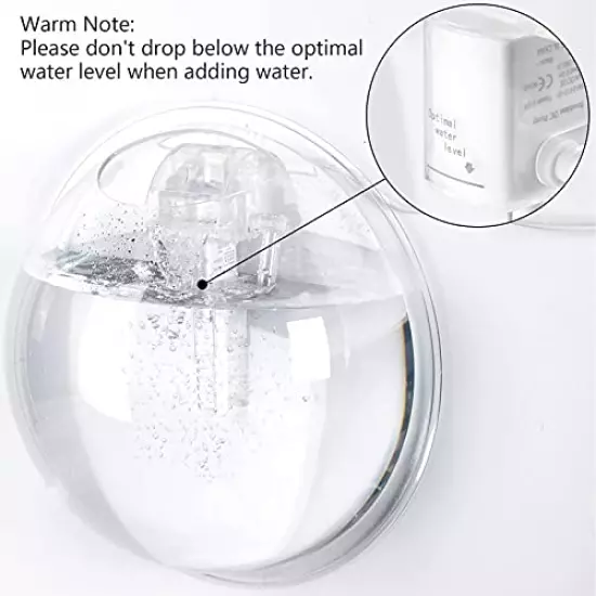 Outgeek Wall Mounted Aquarium Tank: 1-Gallon Betta Fish Bowl Hanging Aquariums Clear Acrylic Bubble Tanks - Portable Plastic Fishtank Waterfall for Home Garden Office