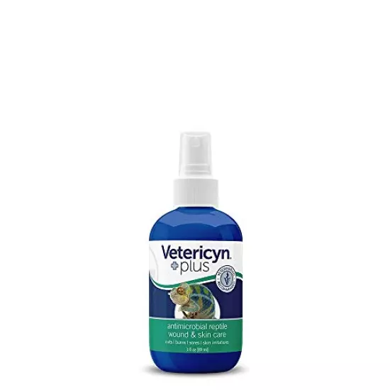 Vetericyn Plus Reptile Wound And Skin Care. Spray To Clean Cuts And Wounds On Pet. An Alternative To Iodine For Burn, Ulcers And Irritation Relief. Safe For All Ages (3 Ounces)