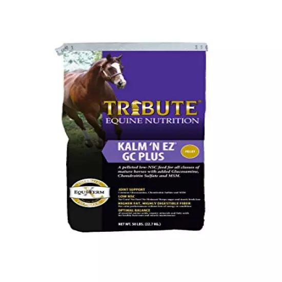 Kalmbach Feeds Tribute Kalm 'N Ez Gc Plus Pellets for Horse, 50 lb