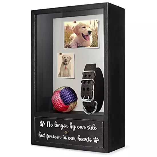 TJ.MOREE Dog Memorial Gifts - You were My Favorite Hello and My Hardest Goodbye Remembrance Picture Frame Shadow Box - Pet Sympathy Gifts for Loss of Dog