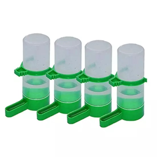 Smaroll 4PCS Birds Feeder Plastic Drinker Waterer Clips Food Dispenser Feeders for Cage Water Dispenser Feeders for Sparrow Parrorts Budgie Cockatiel Lovebirds Chicken Coop