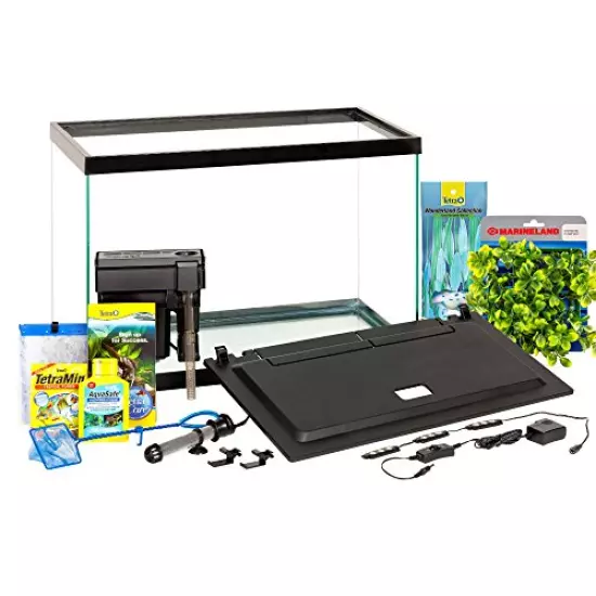 Tetra Aquarium 20 Gallon Fish Tank Kit, Includes LED Lighting and Decor