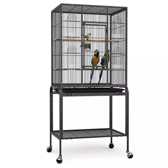 YINTATECH 53-inch Bird Cage for Parakeets Cockatiels Parrot Sun Conure Green-Cheeked Parakeet Lovebird Canary Finch Lovebird Pigeons Parrotlet with Rolling Stand