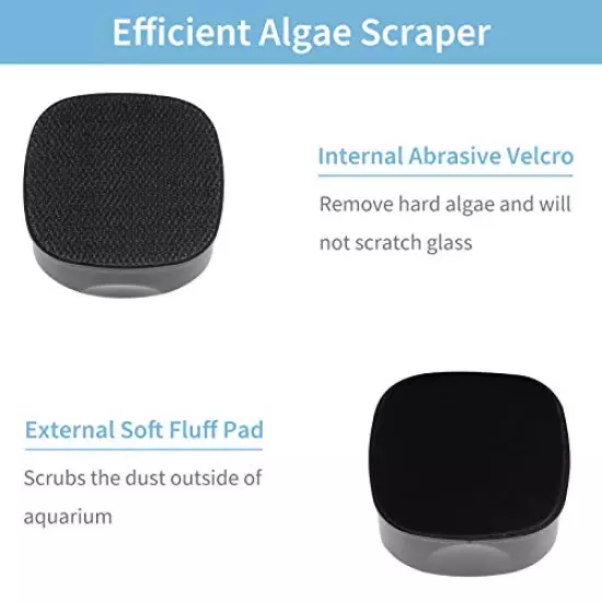 Pawfly Algae Scraper Aquarium Magnetic Brush Scratch-Free Scrubber for Nano Fish Tank Glass Cleaning