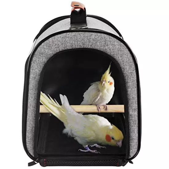 X-ZONE PET Bird Travel Bag Portable Pet Bird Parrot Carrier Transparent Breathable Travel Cage,Lightweight Bird Carrier,Bird Travel Cage