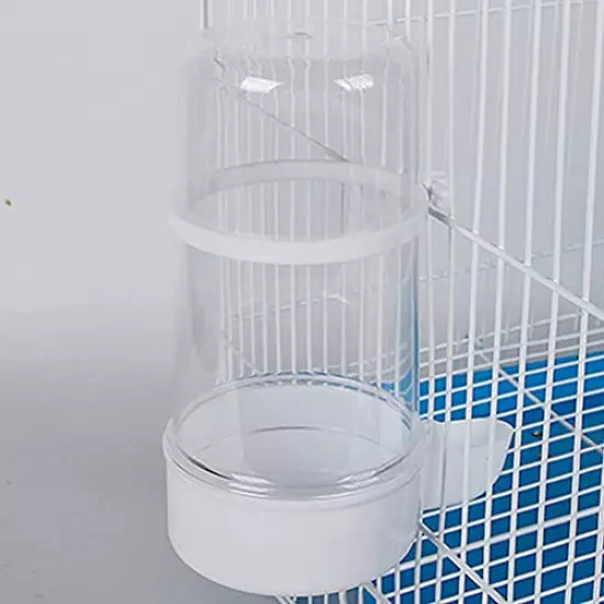 YJJKJ Pet Bird Water Feeder, 13.5 Oz Parrot Water Dispenser, Bird Cage Suspended Automatic Water Dispenser for Parakeet Budgie Cockatiel Lovebirds