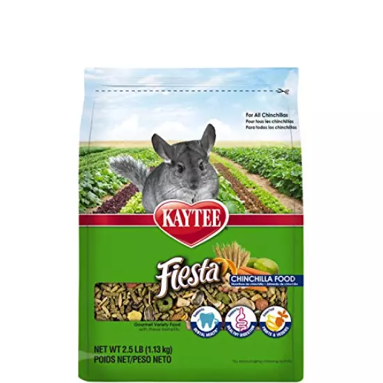 Kaytee Fiesta Pet Chinchilla Food, 2.5 Pound