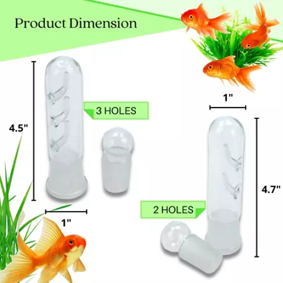 Planaria Trap for Crystal Red Shrimp Tank - Aquarium Bristle Worm Catcher, Cherry Shrimp Dwarf Shrimp Ghost Shrimp Live Freshwater Cleaning Supplies - Clear Glass Leeches Catching Tube