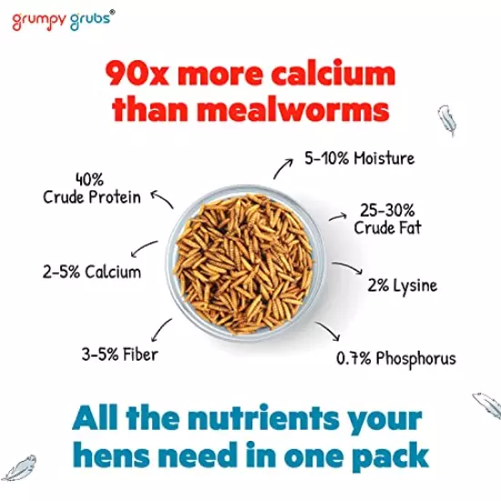 Grumpy Grubs Premium BSF Larvae Treats