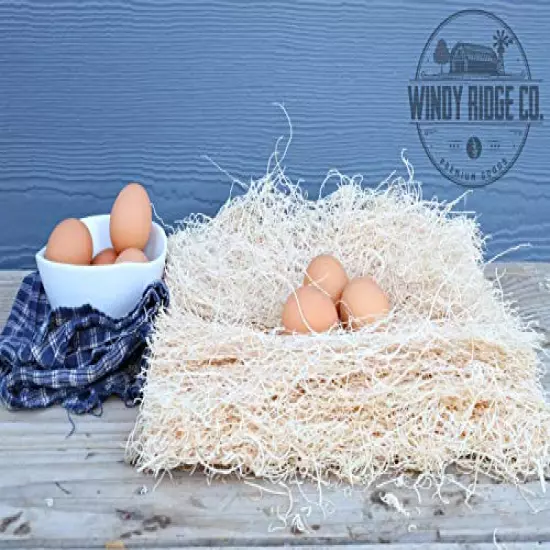 Windy Ridge Co. Natural Chicken Nesting Pads - 10 Pack - Aspen Excelsior Bedding Hen Nest Box Liners - USA Made - 13" x 13"