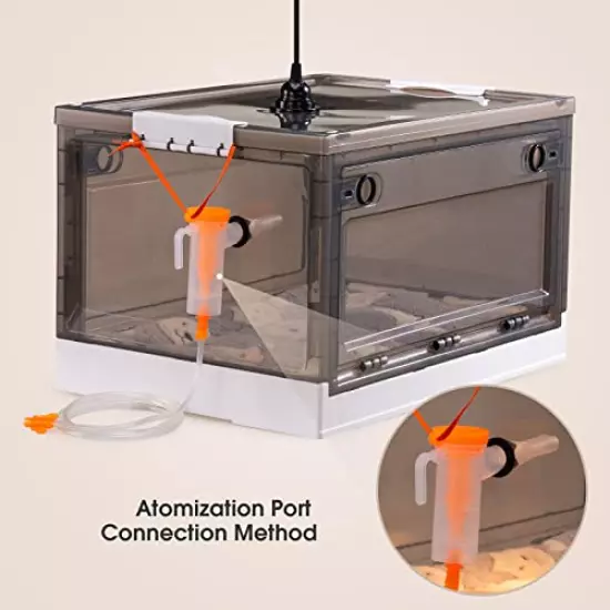 Incubator for Newborn Puppies and Kittens, Nebulized Oxygen Intensive Care Unit for Dogs and Cats, Pet incubator With Nebulization Kit and Pet Heating Iamp, Temperature Detection and Cotton Pad