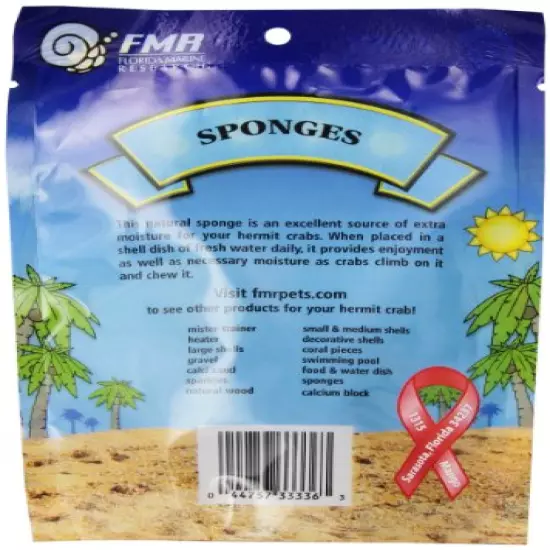 Florida Marine Research SFM33336 3-Pack Natural Small Animal Sponge