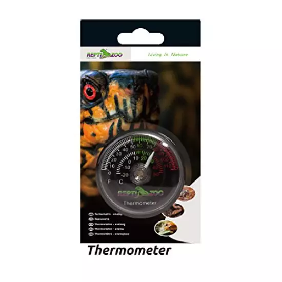 REPTI ZOO Reptile Terrarium Thermometer,Dial Gauges Pet Rearing Box Thermometer Celsius And Fahrenheit