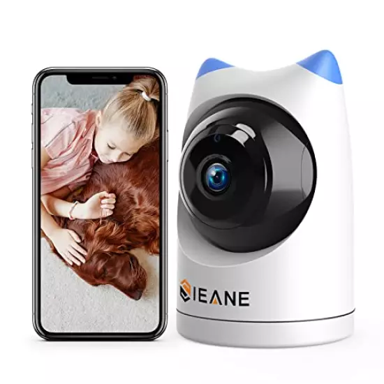 SIEANE 5G Security Pet Camera, Wireless WiFi Monitor Camera with Phone App for Home Baby Pet Dog Cat, 1080P HD Pan/Tilt/Zoom Motion Detection Night Vision Dome Camera Cloud & SD Card Storage