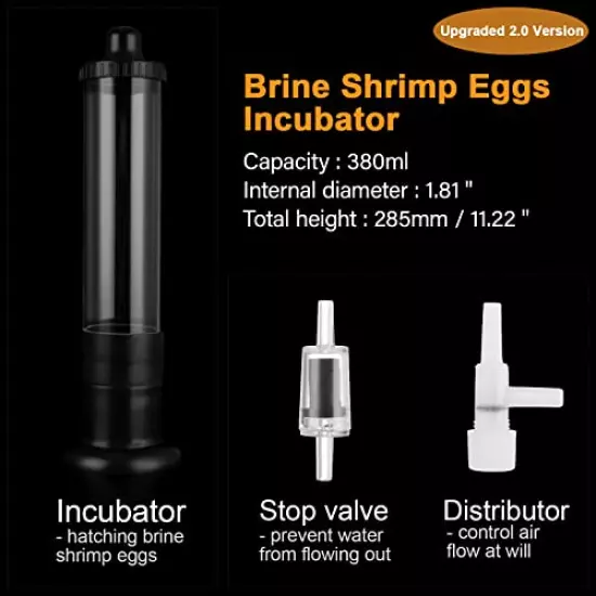 Brine Shrimp Eggs Incubator, Hatchery Artemia Eggs Hatchery Kit, Fish Tank Hatch Tool for Aquarium Brine Shrimp Eggs, Brine Shrimp Eggs Hatcher