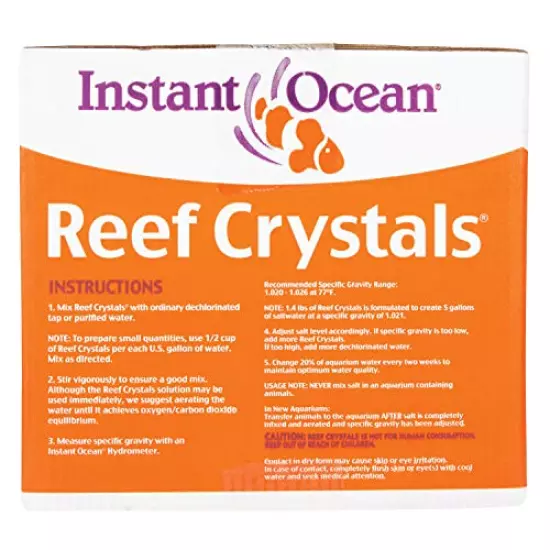 Instant Ocean-Aquarium Systems 200 Gallon Reef Crystals Sea Salt (Box)