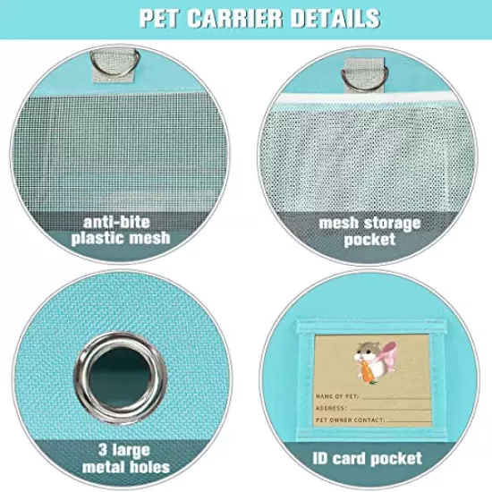 KIKIMINK Small Pet Carrier Bag, Guinea Pig Carrier, Hamster Hedgehog Cage, Portable Small Animal Bag, Breathable Bird Rat Bunny Squirrel Carrier, Travel Carrier Outdoor Handbag