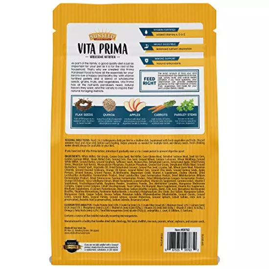 Sun Seed Vita Prima Parakeet Food