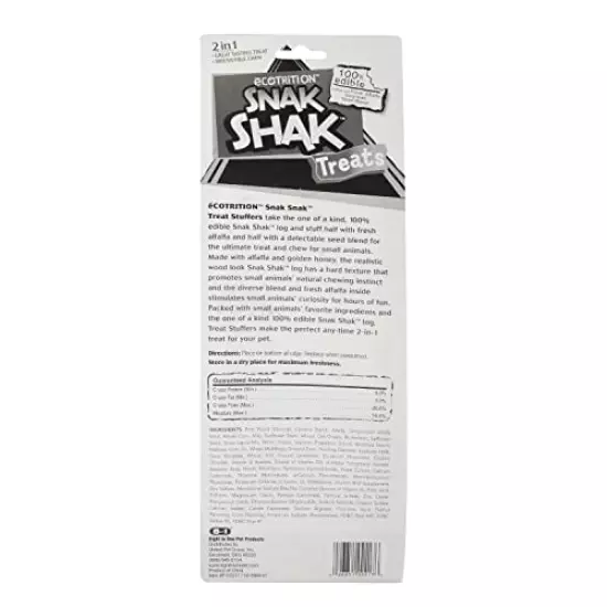 Ecotrition Snak Shak Treat Stuffer For Rabbits, Guinea Pigs And Chinchillas, Chewable