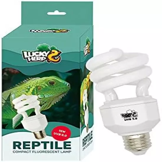 LUCKY HERP UVA UVB Reptile Light 10.0, Desert UVB 150 Compact Fluorescent Lamp 23W