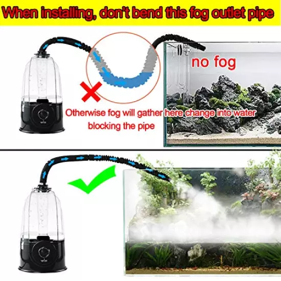 COOSPIDER Reptile Fogger Terrariums Humidifier Fog Machine Mister 3L Large Size Ideal For Paludarium/Vivarium/Reptiles/Amphibians/Herps