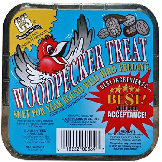 C&S Suet Treats for Wild Birds, 12 Pack