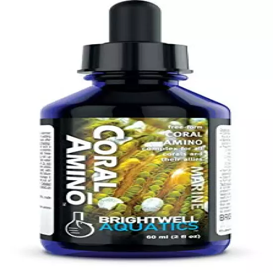 Brightwell Aquatics CoralAmino - Amino Acid Complex for Coral Coloration & Growth, 60 ml