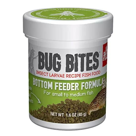 Fluval Bug Bites Bottom Feeder Fish Food, Granules for Small to Medium Sized Fish