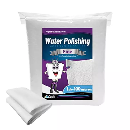 Polishing Filter Pad - Superior Polishing Pad for Aquarium - Cut to Fit 24" by 36" Media for Fresh Water & Saltwater Fish Tanks and Terrariums - Made in USA