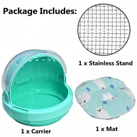 Bird Carrier with Handle - Parrot Carrier Lightweight Portable Pets Suitcase Transparent Breathable Warm Nest Bed for Parakeet Macaw Cockatiels Conure Lovebird Parrot Birds Accessories