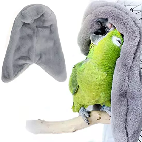 SIMENA Bird Buddy, Corner Fleece Bird Blanket, Cozy Bird Bed Warmer Parrot House for Cage, Cuddle Nest Hanging Toy for Lovebirds, Parakeet