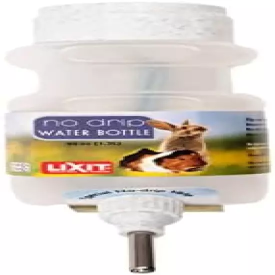 Lixit Top Fill No Drip Water Bottles For Rabbits, Ferrets, Hamsters, Guinea Pigs, Rats, Chinchillas And Other Small Animals Clear